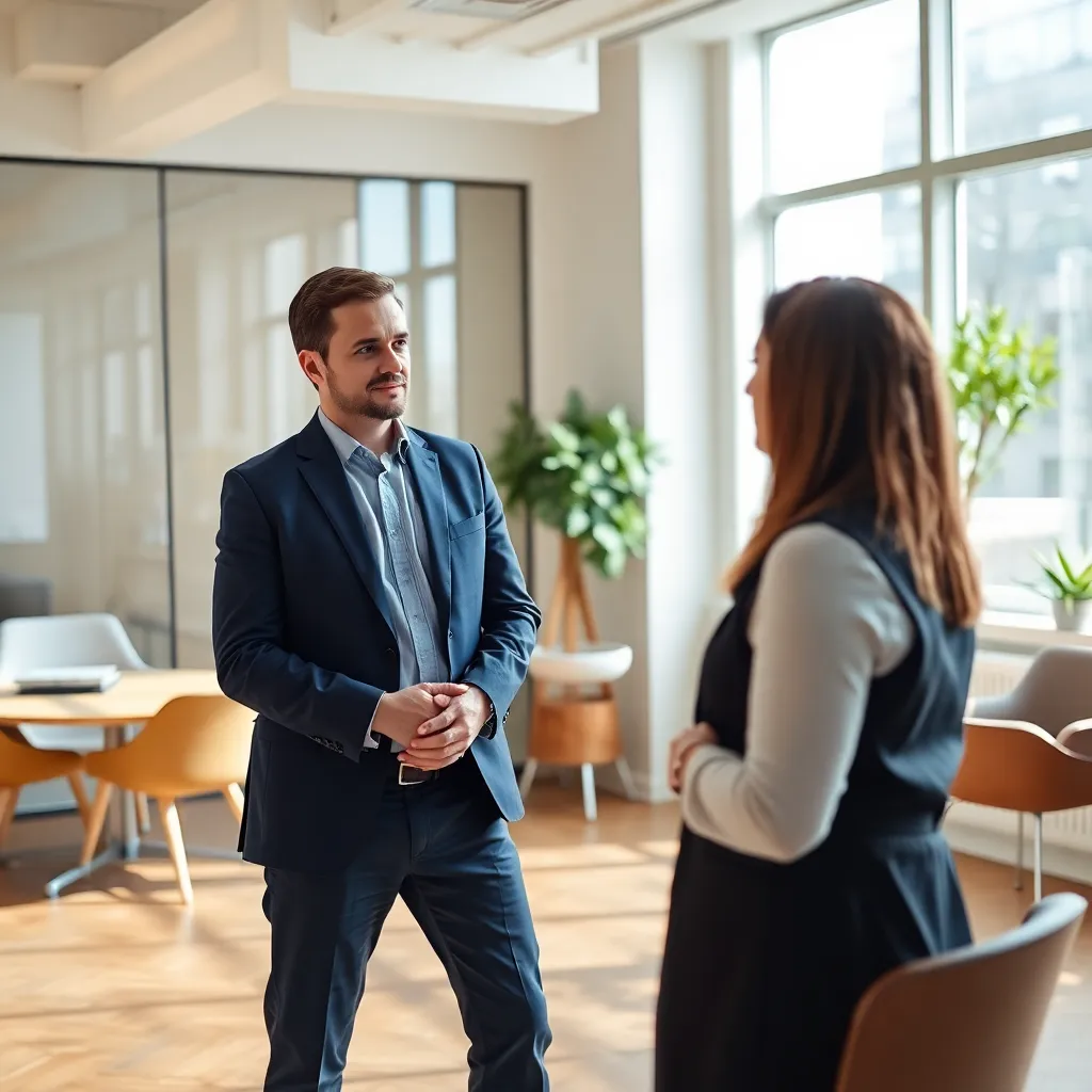 Manager die aandachtig luistert naar een medewerker tijdens een één-op-één gesprek