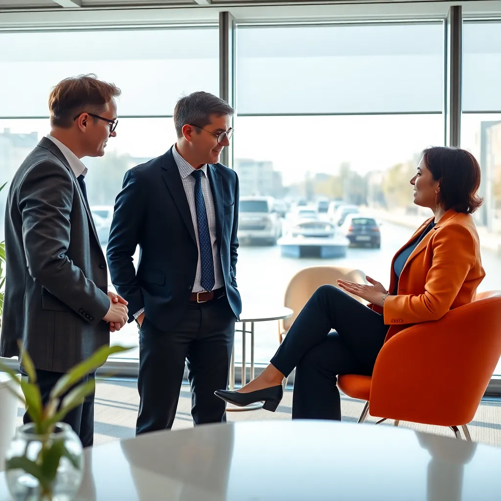 Professionele mediator begeleidt een constructief gesprek tussen twee zakelijke partijen