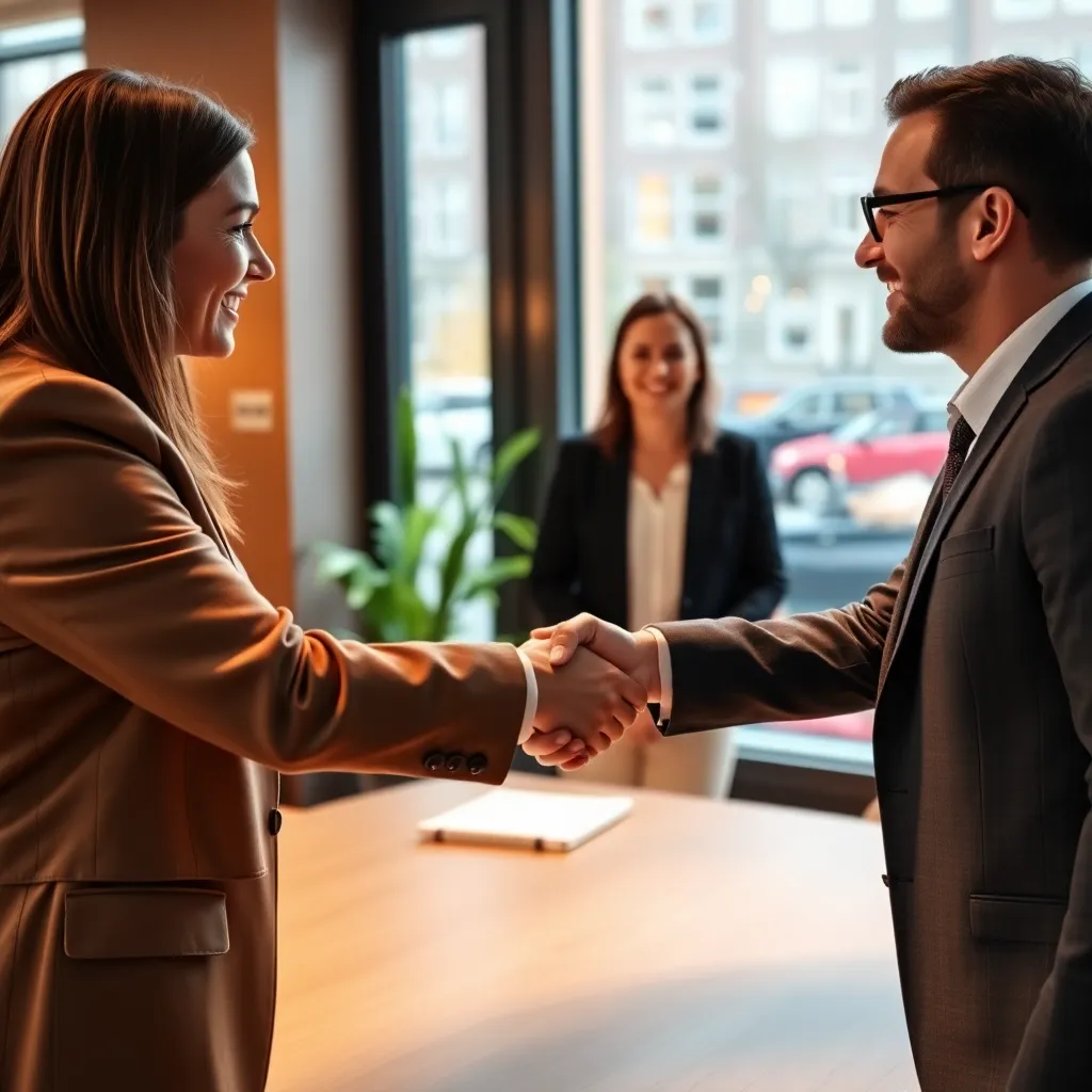 Twee professionals met verschillende culturele achtergronden in gesprek