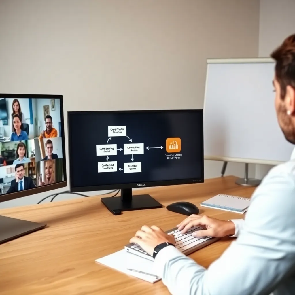 Online bemiddelingssessie tussen Nederlandse professionals