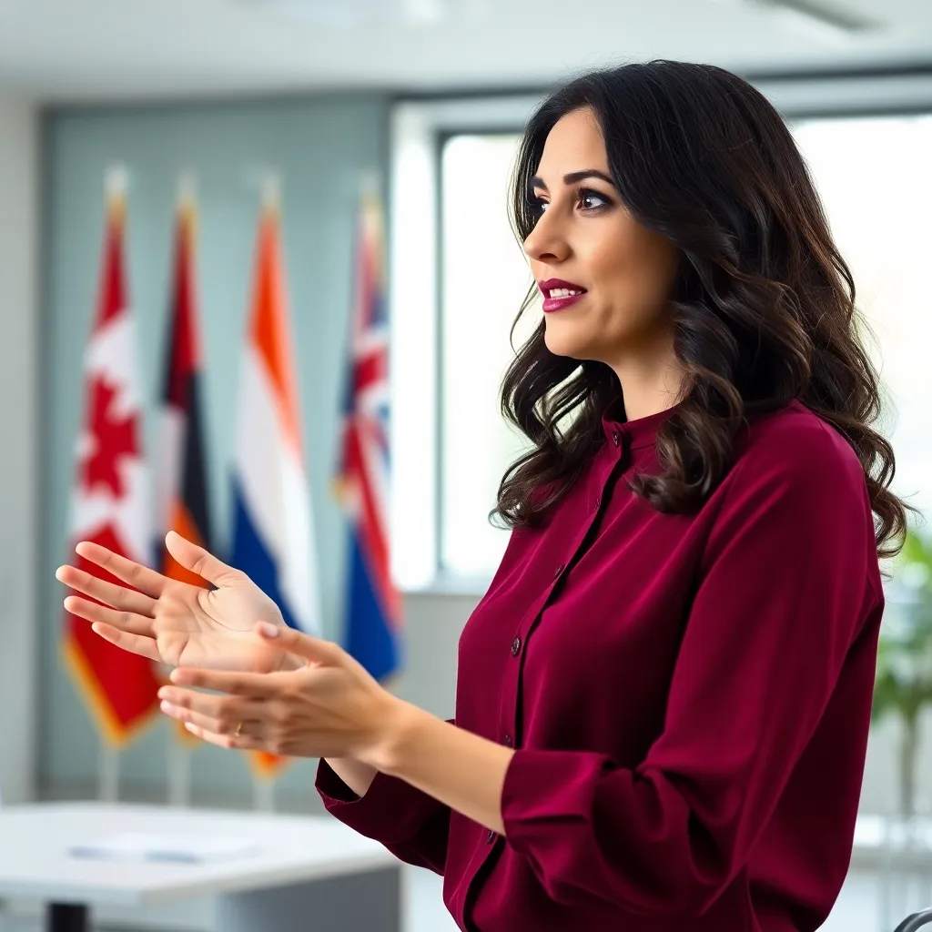 Professional die een online bemiddelingsgesprek voert via videoconferentie